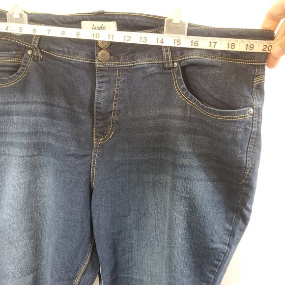 Angels Forever Young Womens Sz 18W Dark Blue Wash Skinny Jeans - Picture 10 of 12